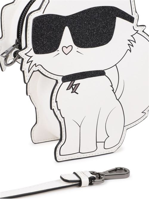 Borsa bambina Karl Lagerfeld bianca con gatto Karl Lagerfeld Kids | Z3121010P